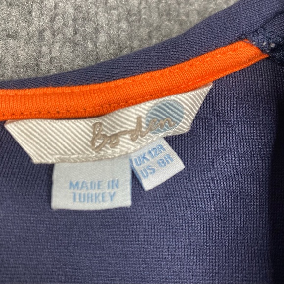 Navy and Orange Striped Dress - Picture 2 of 5